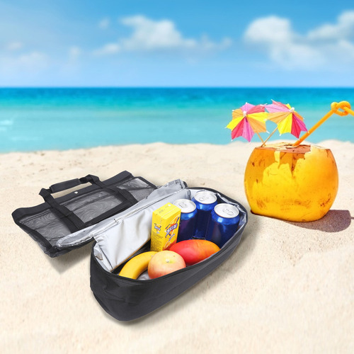 Bolsa De Malla Para Acampar Y Playa Con Bolsa De Refrigeraci