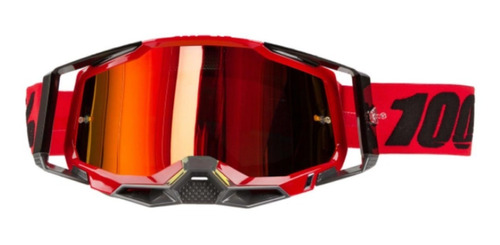 Óculos 100% Racecraft 2 Vermelho Motocross Lente Extra