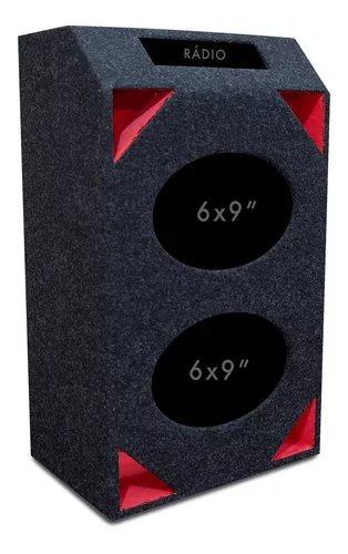 caixa bob corujinha VAZIA comporta 1 sub de 8 polegadas + Par de 6x9 +  player 1 Din