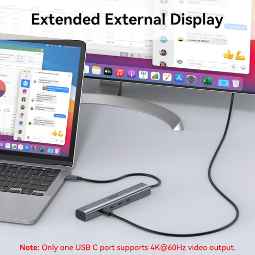 Usb C Hub 10gbps,mokin Usb C Splitter With 4k@60hz Video ...