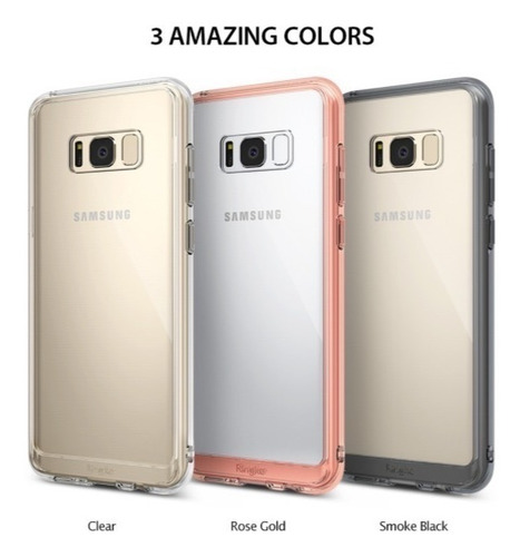 Funda Transparente Bordes Colores Para Samsung S8 S8 Plus