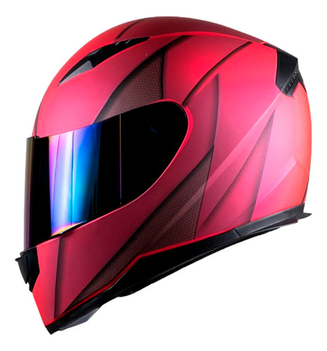 Casco Motocicleta Kov Novak Blade Integral Certificado Dot Rosa Oscuro Solido L