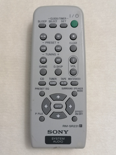 Control Remoto Sony Rm-sr231 Para Estéreo Minicomponente