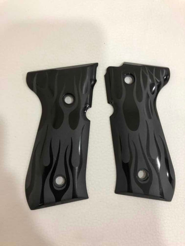 Imagen 2 de 2 de Cacha Hogue Beretta 92fs Llamas Aluminio Negro Extreme