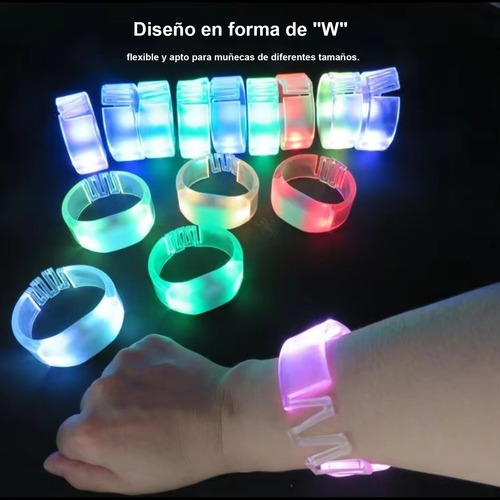 100 Pulseras Luminosas Con Control Remoto Para Conciertos