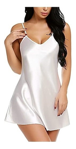 Babydoll Camisón De Satén  Corta Para Mujer Talla