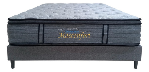 Colchon Matrimonial Ortopedico Hibrido Memory Resorte + Base