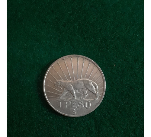Moneda De Plata Puma 1 Peso 1942 Uruguay