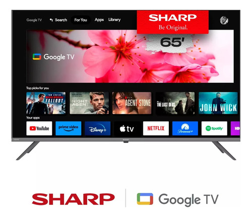 Televisor Sharp Smart Tv Aquos 65 Uhd 4k Google Tv 4tc65fl6l
