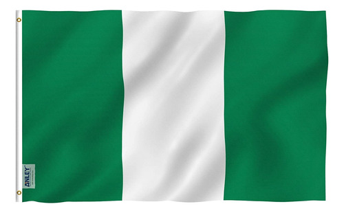 Bandera Anley De Nigeria, Poliéster, Ligera, 3 X 5 Pies