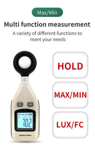 Medidor Luz Digital 2 En 1  Medidor Fc Fotómetro Iluminómetr