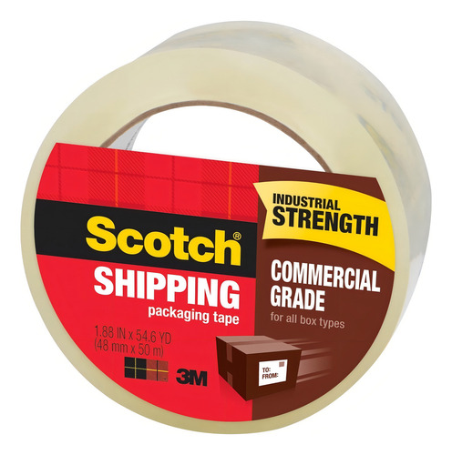 3m Scotch Cinta De Empaque Premium Transparente, 48 Mm X 50m
