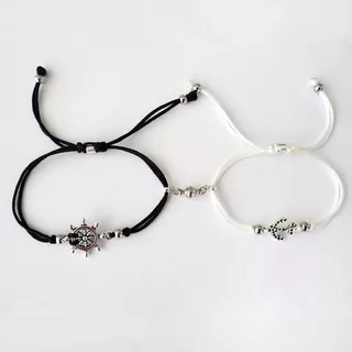 Pulseras Para Parejas, Imán, Bola Magnética, Ancla Y Timon