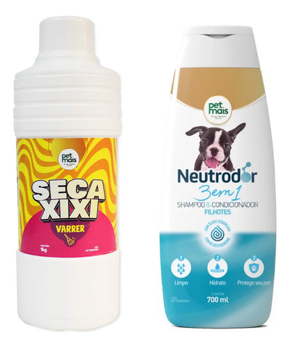 Shampoo/condicionador 3em1 Para Cães Filhotes E Seca Xixi