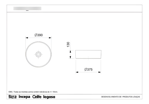 Cuba De Apoio Terra Redonda 39cm Sem Mesa T2 Branco Roca