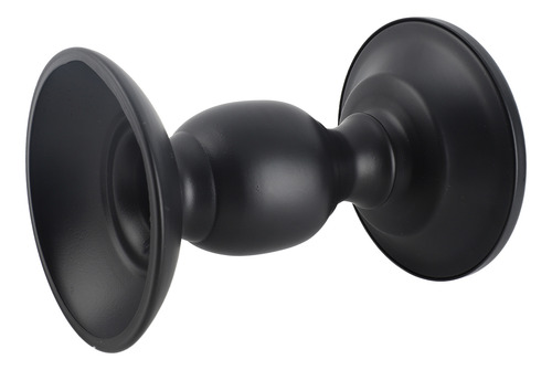 Candelabro Negro Con Forma De Pilar, De Metal Inoxidable, De