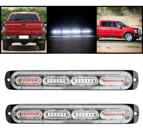 2 Piezas Coche Camión 24 Led Barra De Luz Intermitente