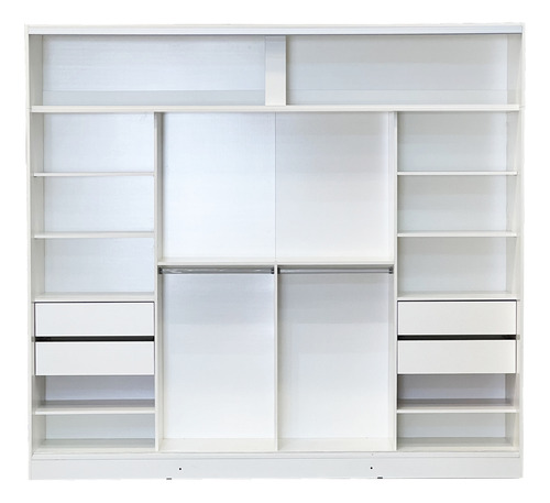 Placard Ropero Vision 2.40 X 2.20 X 0.59 Puertas Comb. Blanco