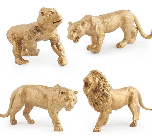4 Animales 7 Piezas Mini Animales Juguetes Conjunto Realista