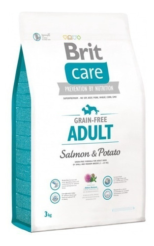 Imagen 1 de 2 de Alimento Brit Brit Care Salmon & Potato Adult para perro adulto de raza pequeña y mediana sabor salmón y papa en bolsa de 3kg