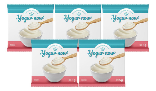 Iniciador Fermento Probioticos Para Yogurt Yogur Now Pack X5