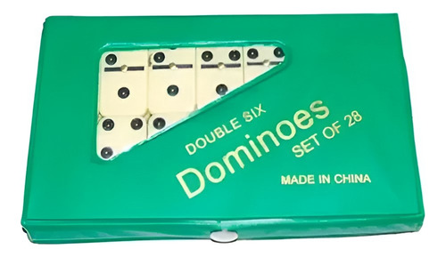 Juego De Domino 28 Piezas Grandes Estuche Pvc