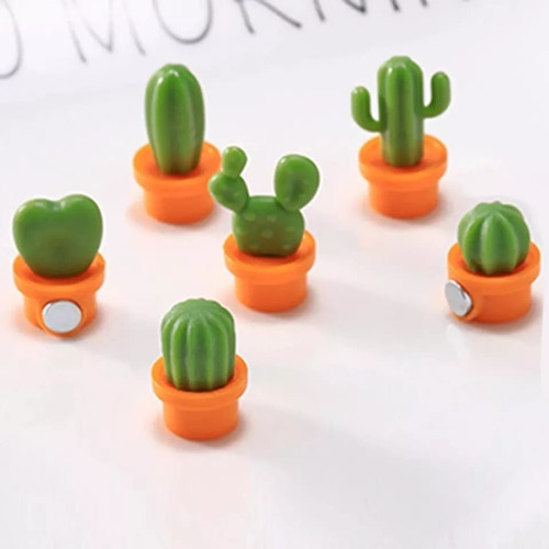 Cactus Imanes Decorativos Para Refrigerador Set 6 Unidades