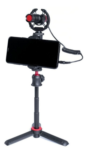 Kit Microfone Tripé Para Smartphone Para Gravar Vídeos