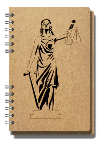 Libreta Pasta Dura Justicia Abogados Abogadas Themis