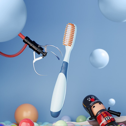 Cepillo De Dientes De Cerdas Suaves Con Forma De Pingüino, 4