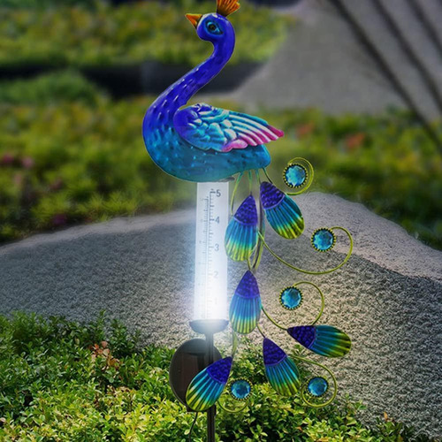 Luces Solares Para Exteriores Con Forma De Pavo Real, Indica