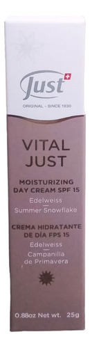 Crema Facial Hidratante Dia Fps 15 - 25g - Vital Just Todo Tipo De Piel Día