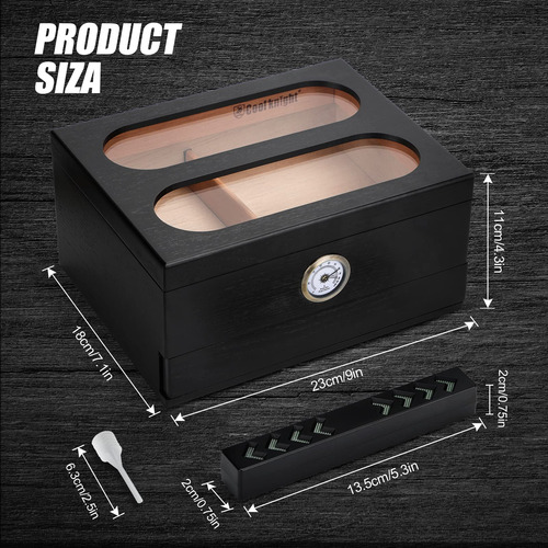 Caja De Cigarros Con Accesorios Humidor Madera 20-35 Unid Ne