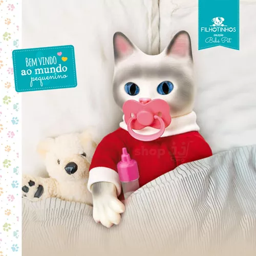 BRINQUEDO BONECO BEBÊ REBORN PET FILHOTINHOS COM ACESSÓRIOS 5840 ROMA -  Loja de Brinquedos, Móveis Infantil e Linha Baby.