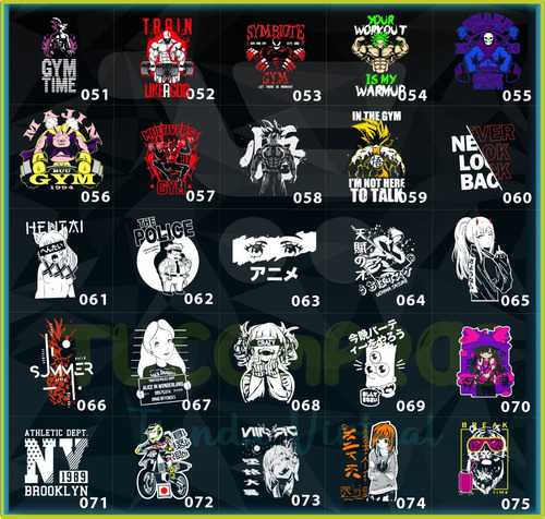 Camisetas En Todas Las Tallas Diseños Personalizados Anime