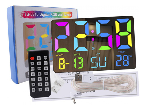 Reloj Despertador Reloj Digital Función De Concha Negra