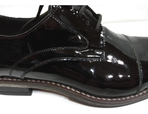 Imagen 3 de 5 de Zapato De Charol Negro Hombre Precio Exlusivo