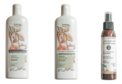 Shampoo+acondi+cascada De Proteína Frenzzi Cebolla Y Ginseng