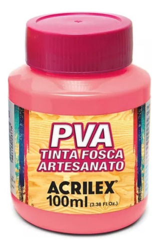 Tinta Fosca Artesanato Pva 100ml Rosa Acrilex C/6un