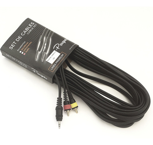 Cable Parquer Rca Macho A Mini Plug Stereo 10 Metros Cuota