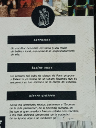 Imagen 2 de 4 de Sarrasine Y Otros Cuentos * Honore De Balzac * Aguilar *