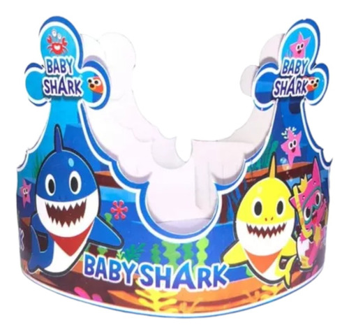 Corona Para Niños Con Tematica Para Fiesta De Baby Shark