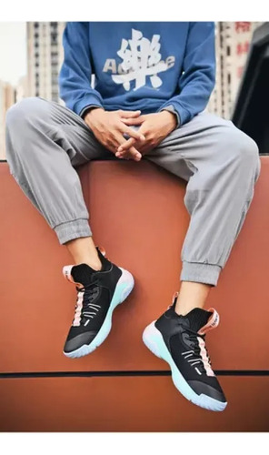 Zapatillas De Baloncesto Transpirables Caña Alta Para Hombre