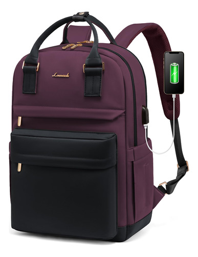 Morral Para Mujer 15.6  Bolso Estudiantil Usb Impermeable