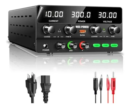 Fuente De Alimentación Variable 30v 10a, 300w Con Display Le