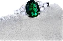 Comprar Anillo Cirnonita Esmeralda Para Mujer, Joyería De Plata 925