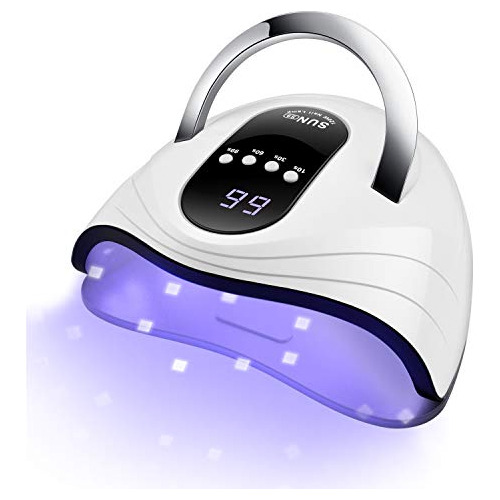Lampara Uv Para Uñas De Pies Y Manos, 120w Con Temporizador Blanco