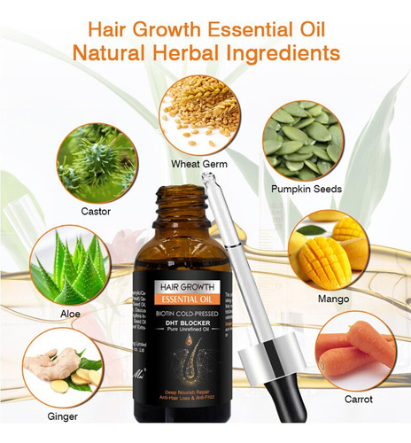 Bloqueador De Crescimento De Óleo Dht Hair Essential Biotina