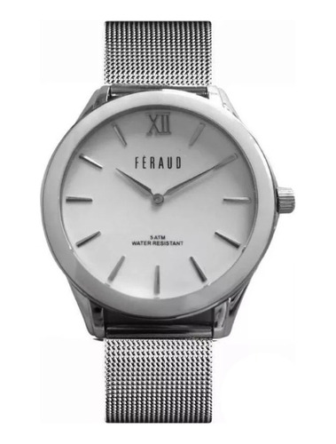 Reloj Feraud Hombre Con Cerámica Blanca Tejido F5514