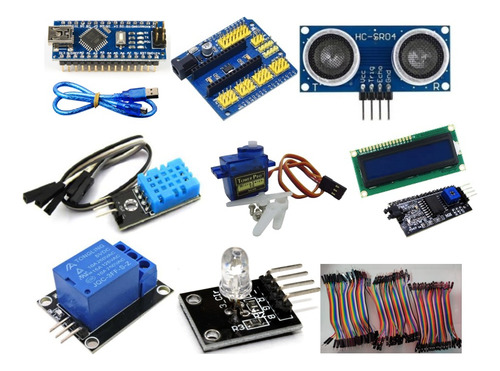 Kit De Arduino Nano + Shield + Sensores